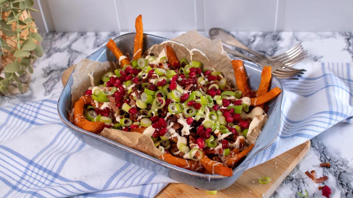 Dirty søtpotet fries