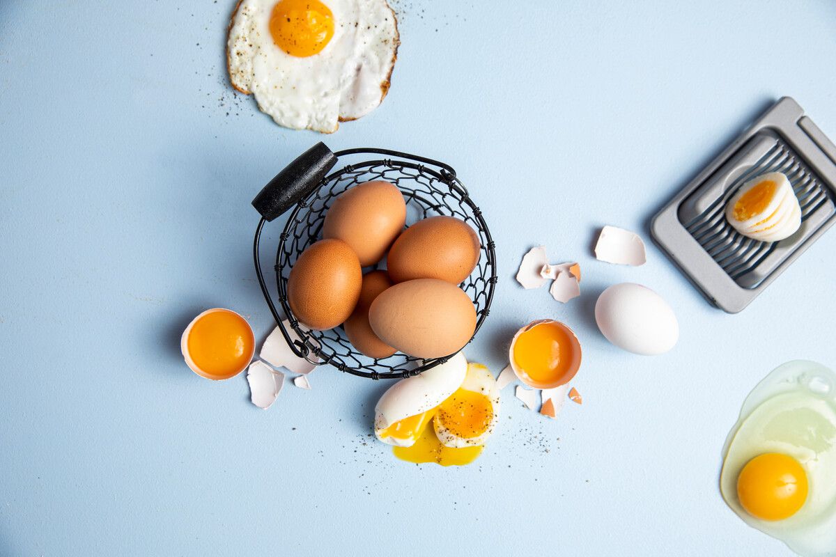 bilde av forskjellige egg typer