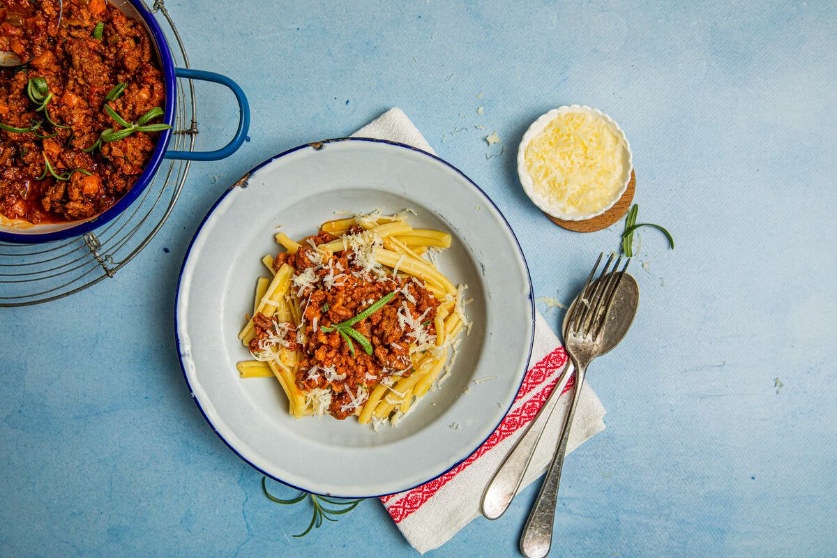 Bilde av pasta med ragu
