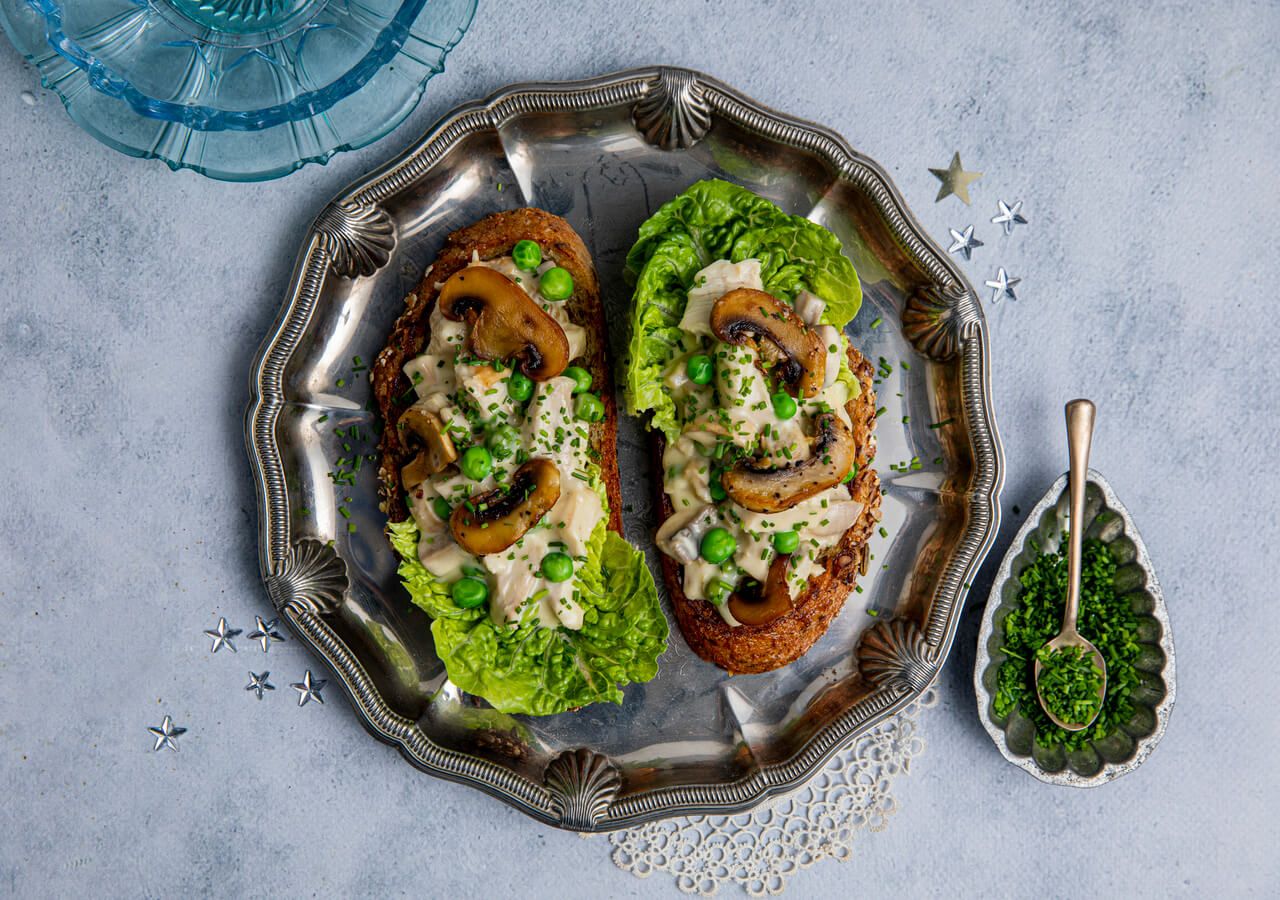 Kalkuntoast med kalkunrester