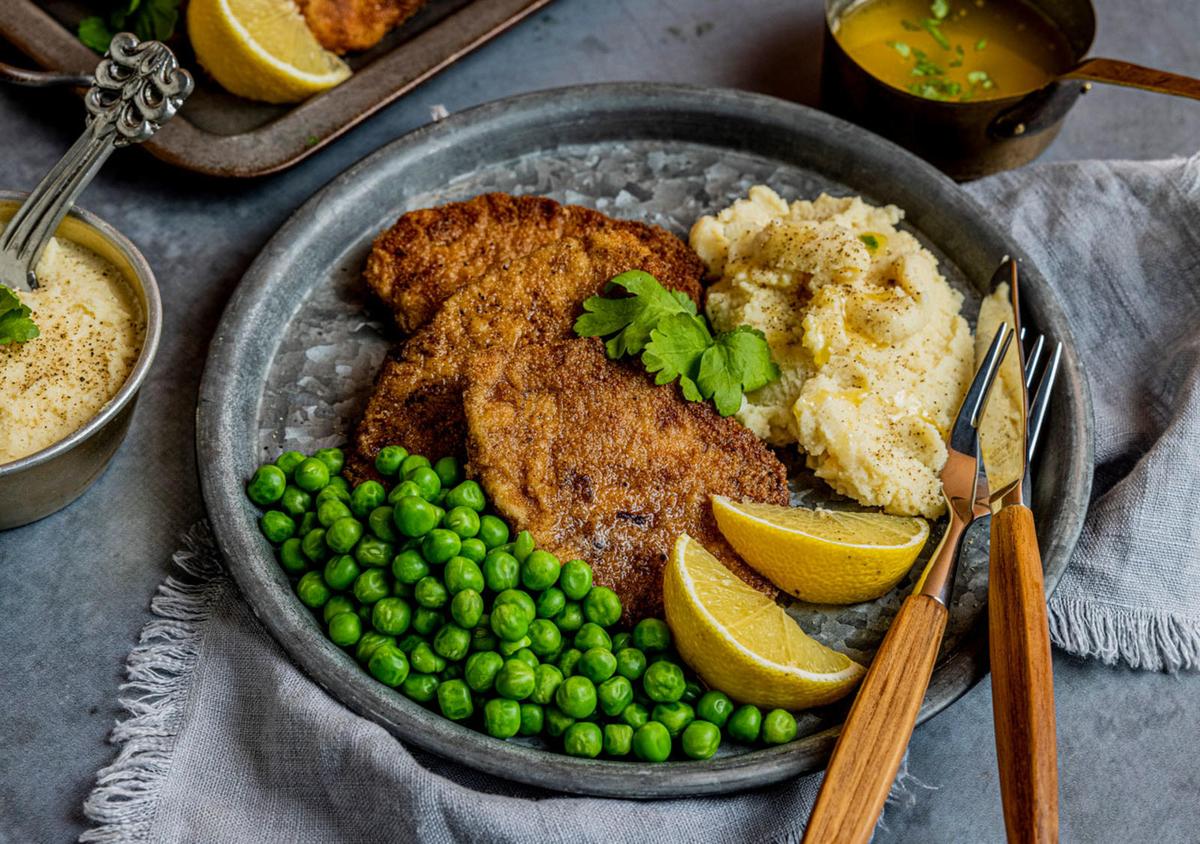 Schnitzel av svinekjøtt