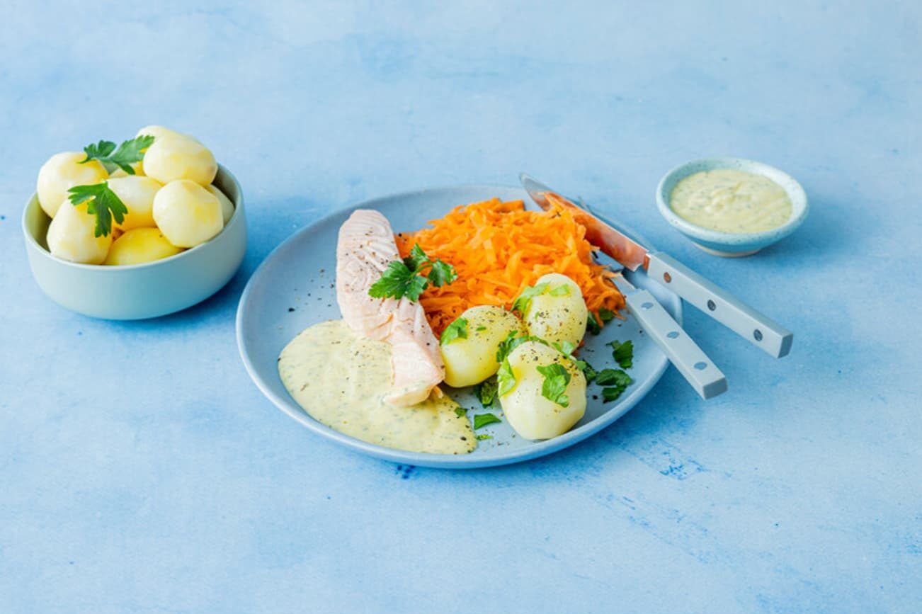 Laks med sandefjordsaus