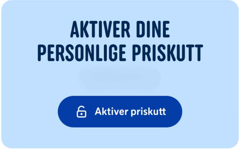 Illustrasjon av "aktiver dine personlige priskutt"