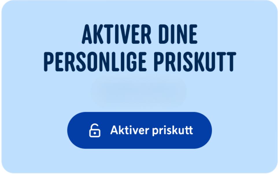 Illustrasjon av "aktiver dine personlige priskutt"