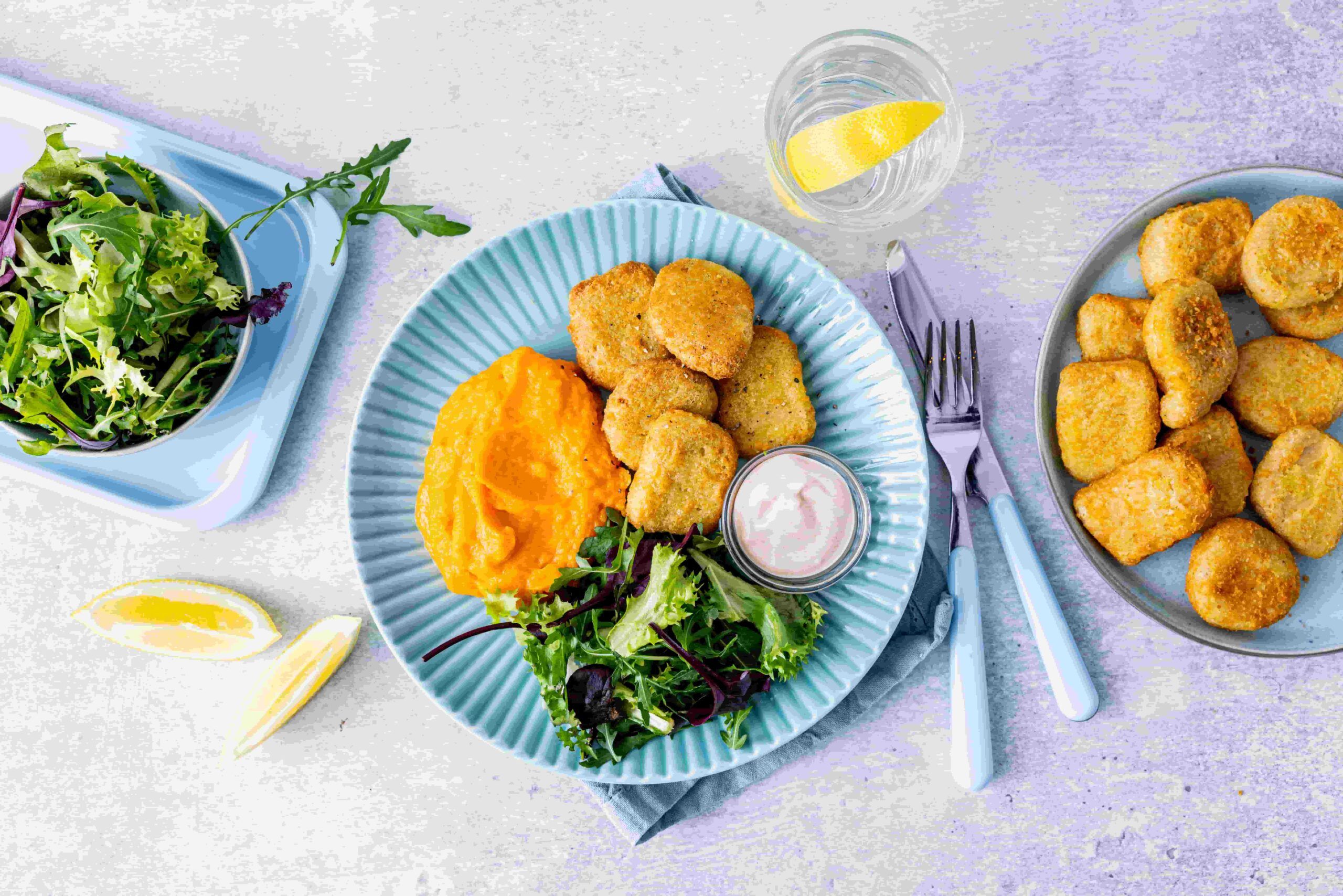 Nuggets med søtpotetmos