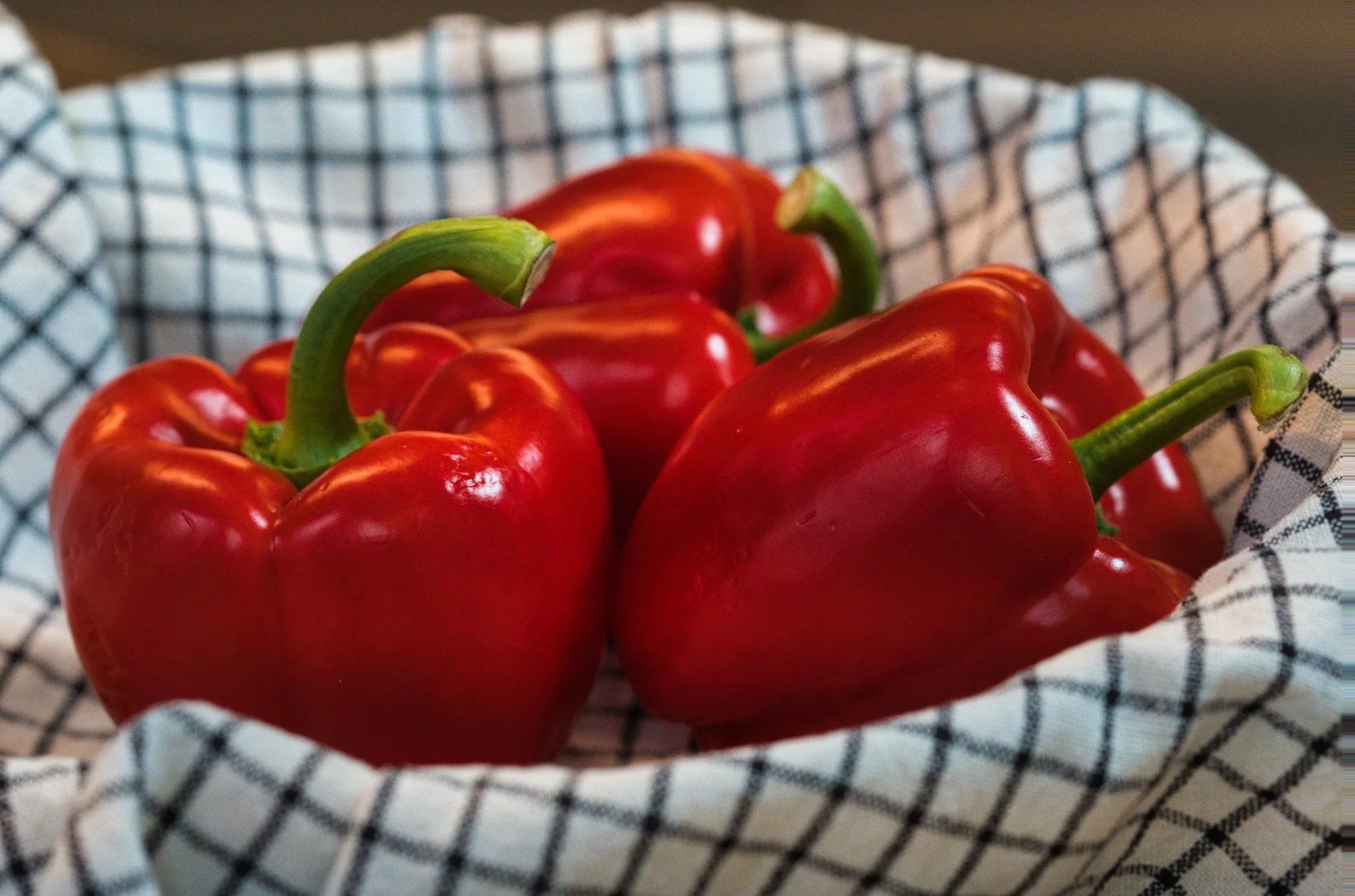 paprika i en kurs med håndkle på