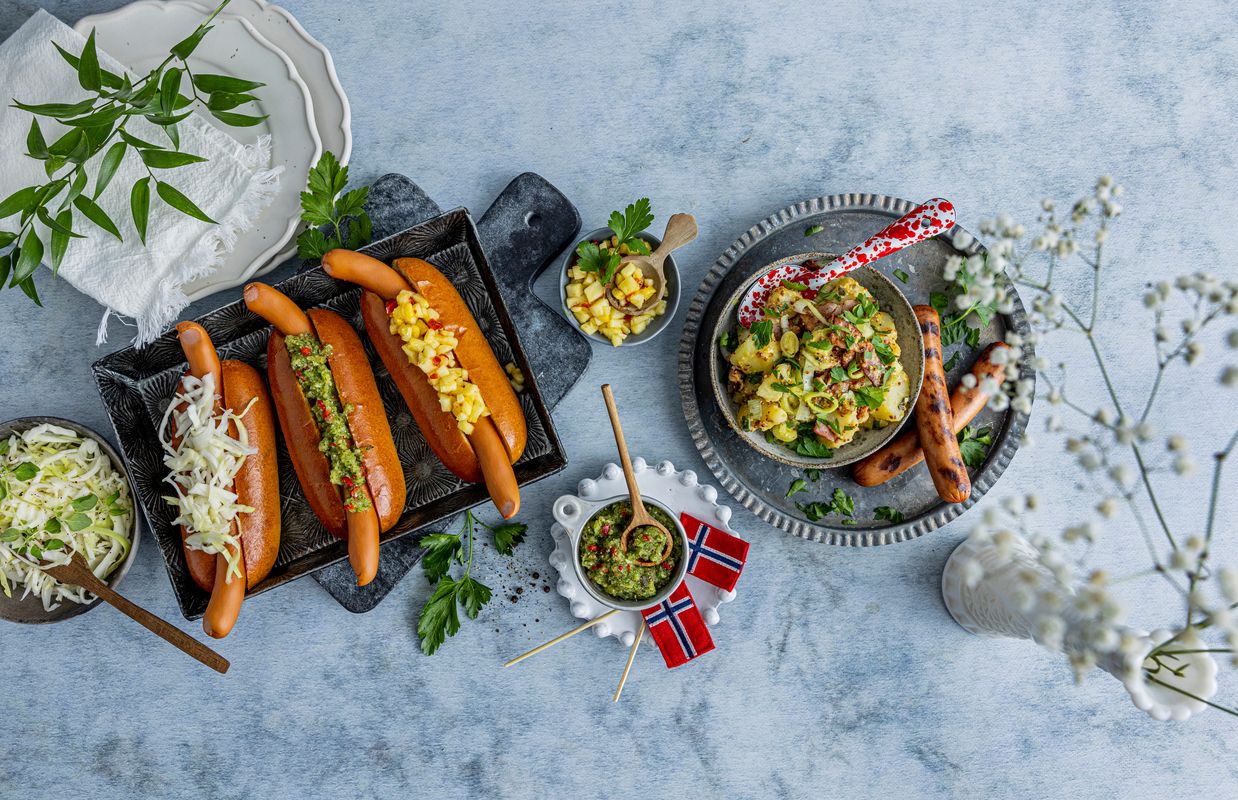 pølsetopping til grillfesten